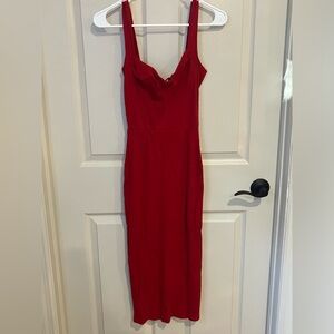 Reformation Bustier Top Red Dress